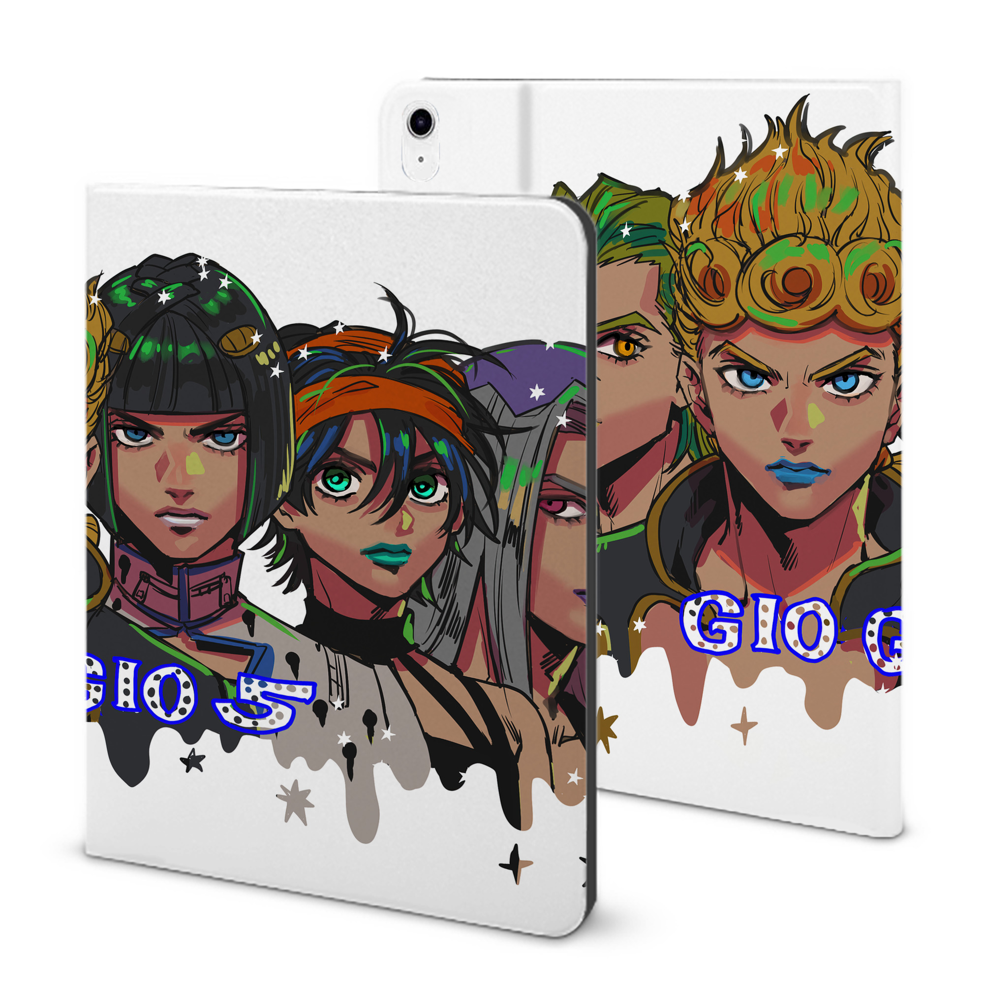 （画像用） ジョジョの奇妙な冒険 JoJo's Bizarre Adventure IPad ケース ブック型 PUレザー TPU 耐衝撃 軽量 薄型 ペン収納なし 全面保護 IPad 各モデル対応